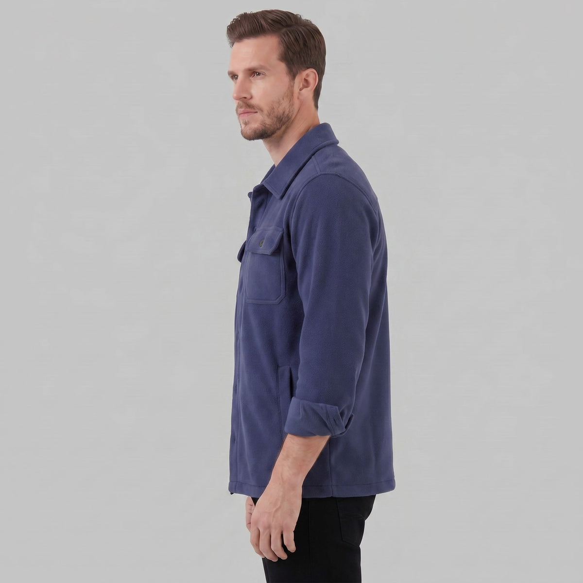 Herren Fleecejacke mit Hemdkragen | Ehrenfried_28