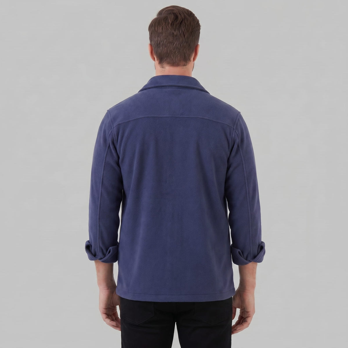 Herren Fleecejacke mit Hemdkragen | Ehrenfried