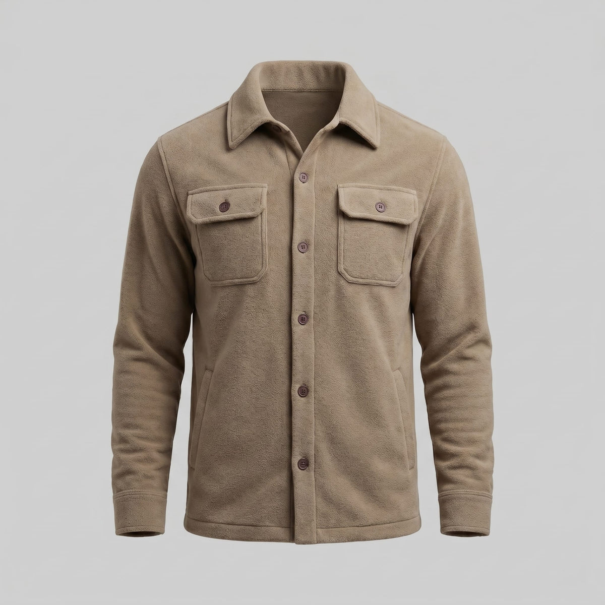 Herren Fleecejacke mit Hemdkragen | Ehrenfried_31