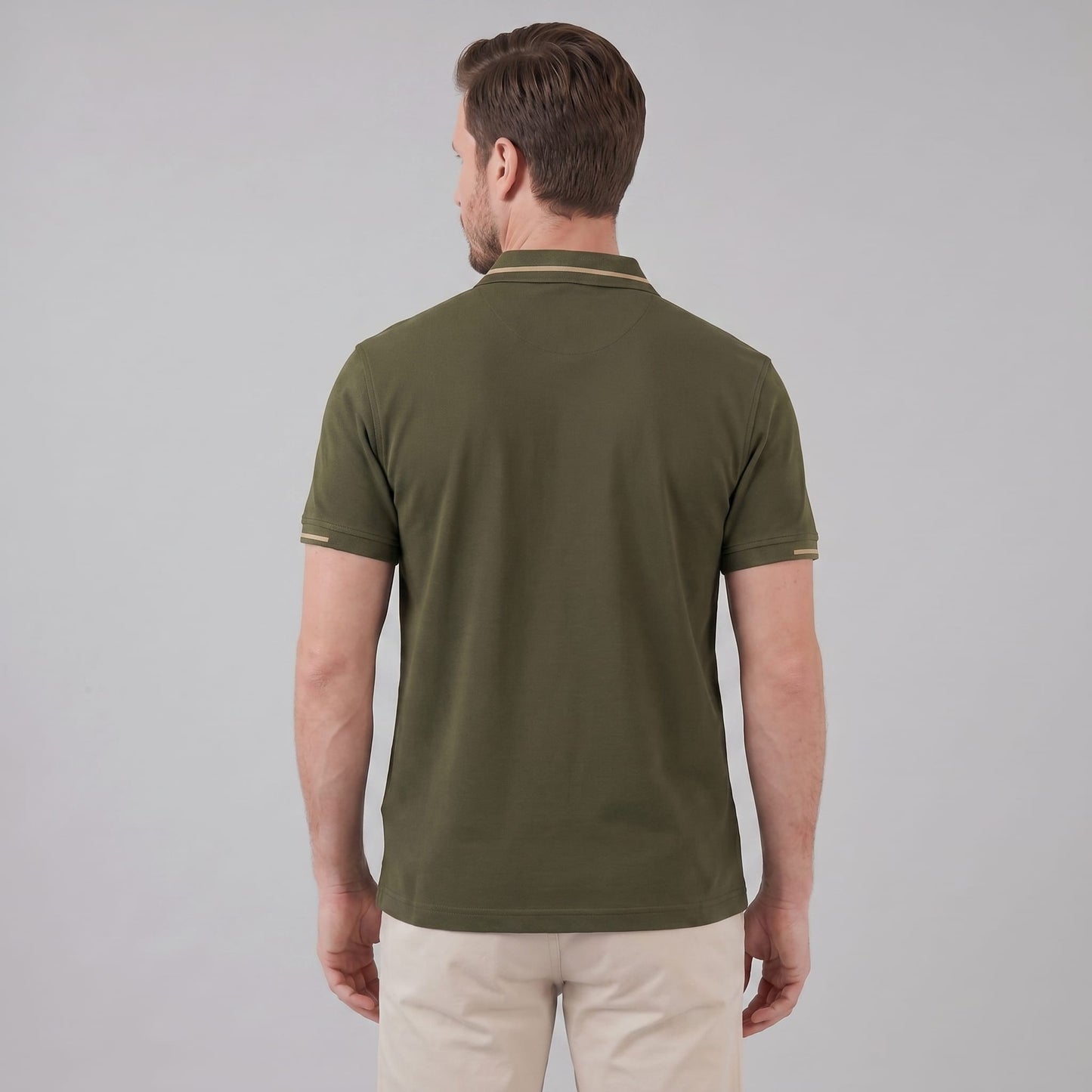 Herren Poloshirt Piqué mit Kontraststreifen | Erk_3