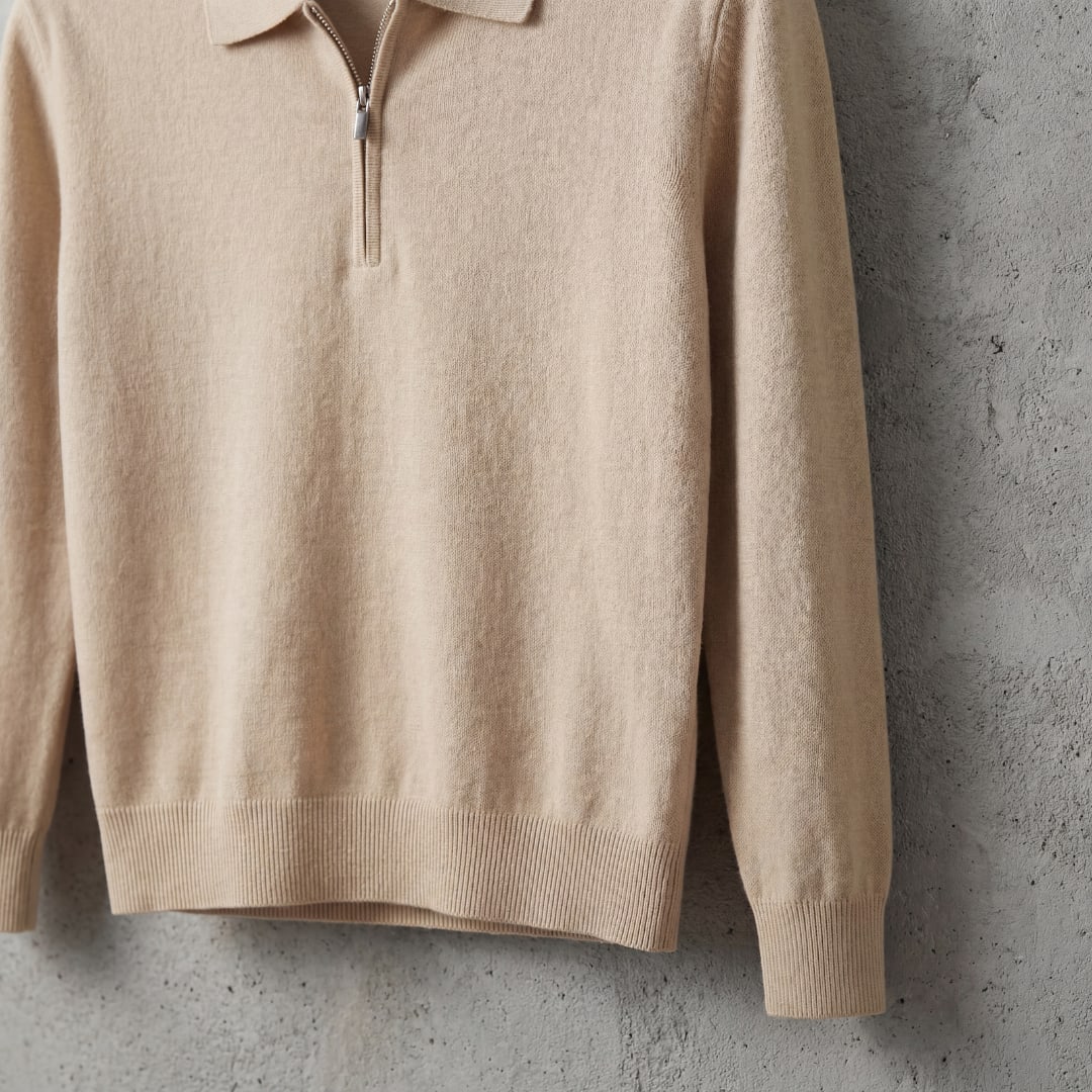 Herren Strickpoloshirt Langarm mit Reißverschluss | Ulrich_5