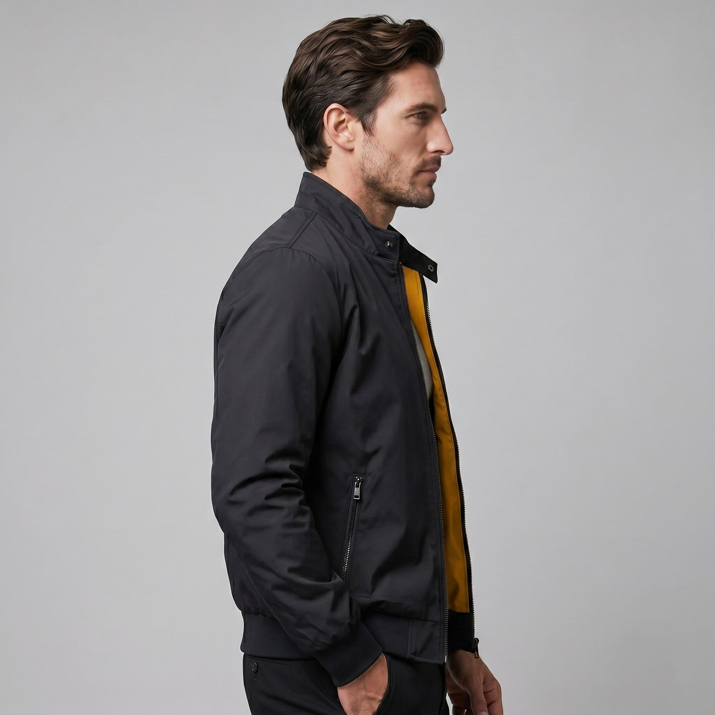 Herren Bomberjacke Slim Fit mit Stehkragen | Eilert_3