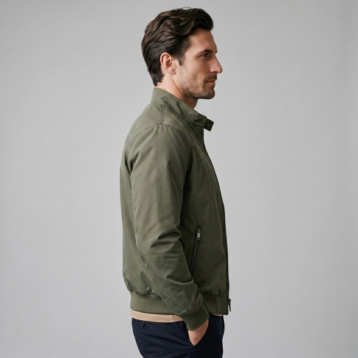 Herren Bomberjacke Slim Fit mit Stehkragen | Eilert_8