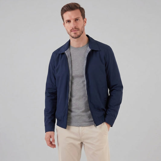 Herren Harrington-Jacke mit Karofutter | Timm_1