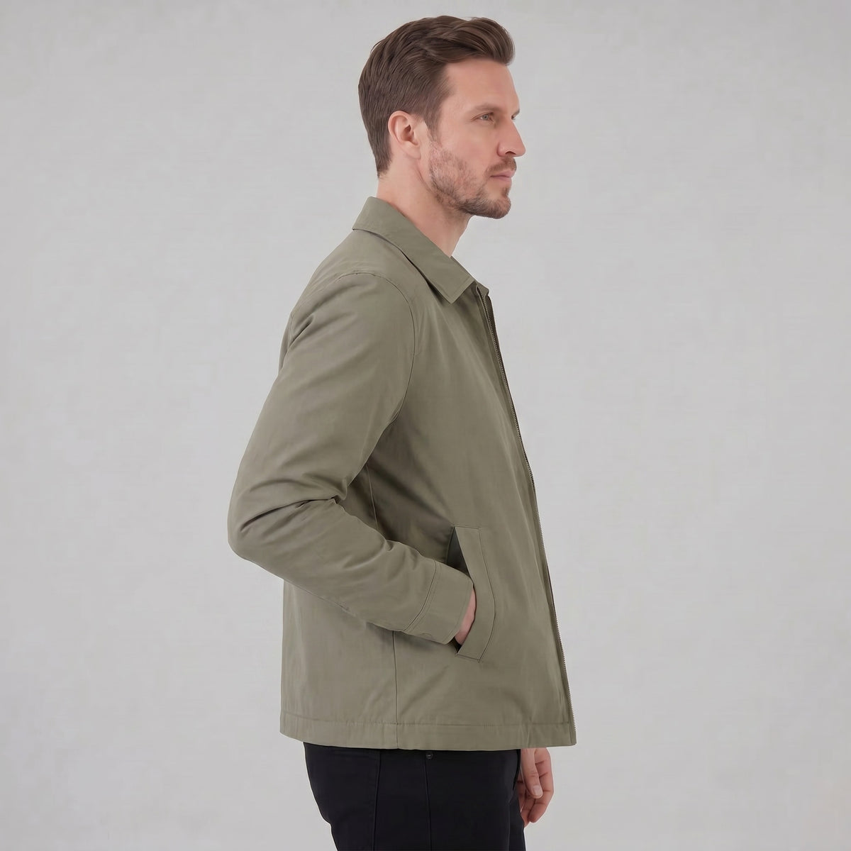 Herren Harrington-Jacke mit Karofutter | Timm