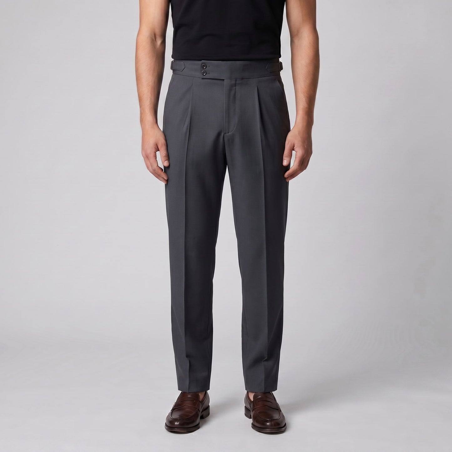 Herren Anzughose mit hohem Bund | Wendelin_15