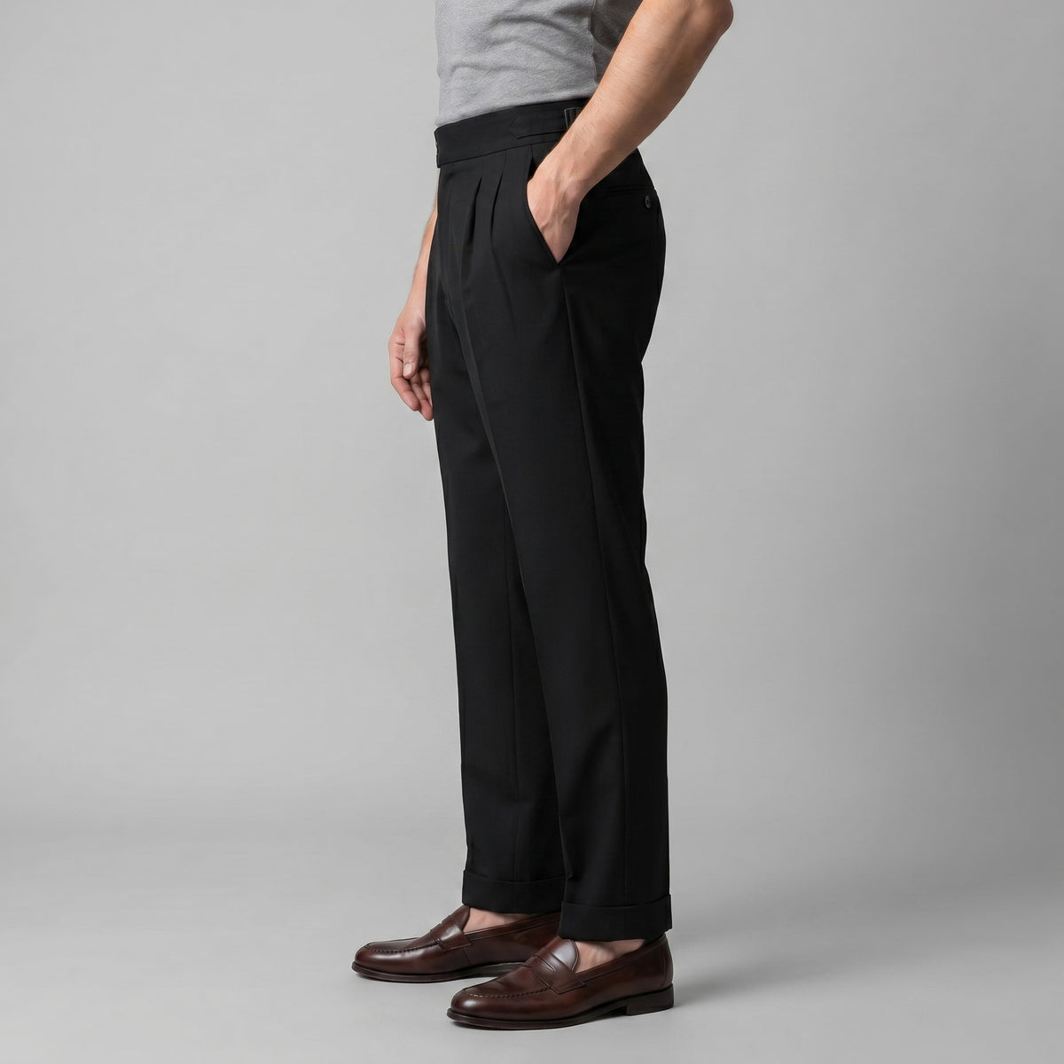 Herren Anzughose mit hohem Bund | Wendelin