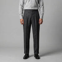 Herren Bundfaltenhose mit hohem Bund knitterarm | Werner