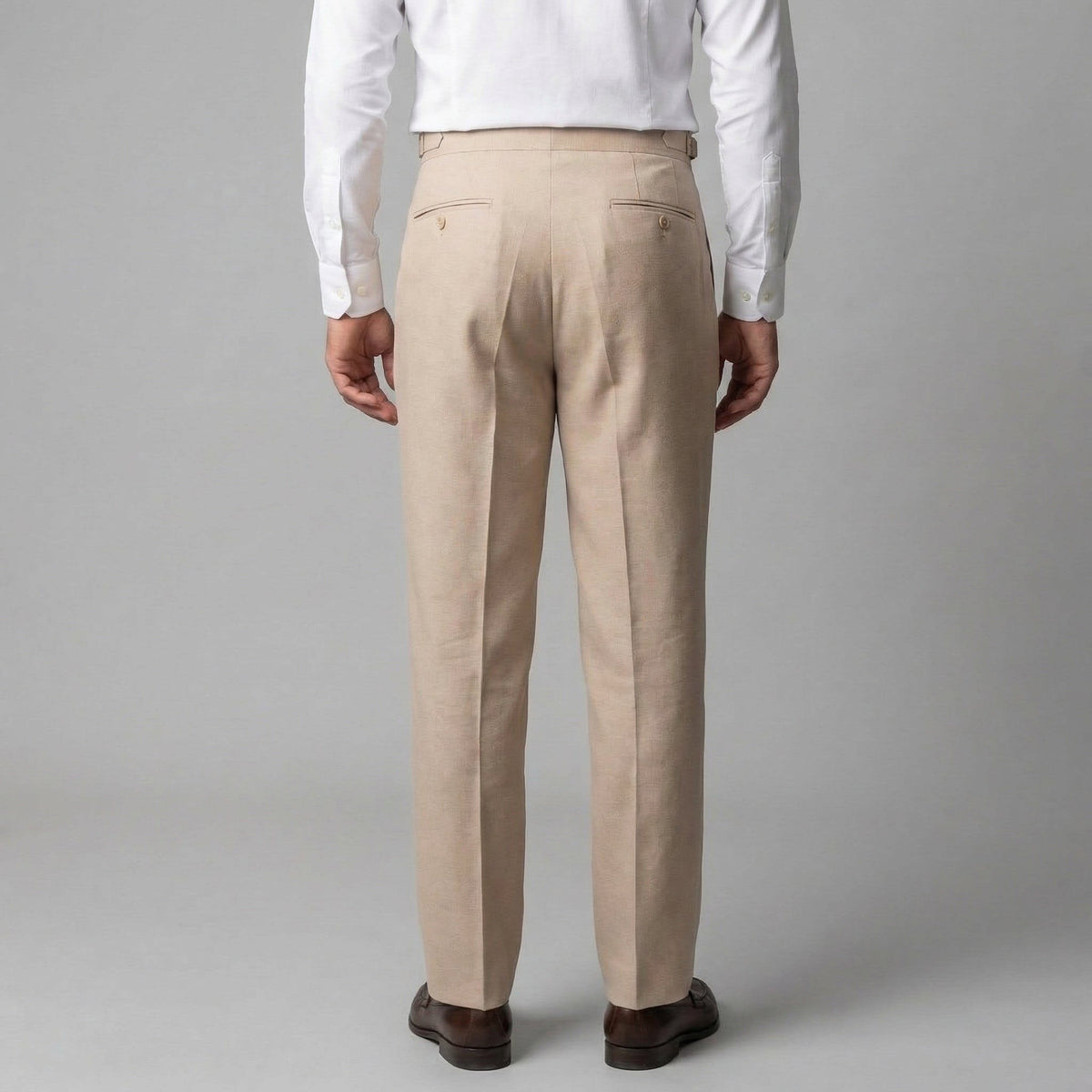 Herren Bundfaltenhose mit hohem Bund knitterarm | Werner_5