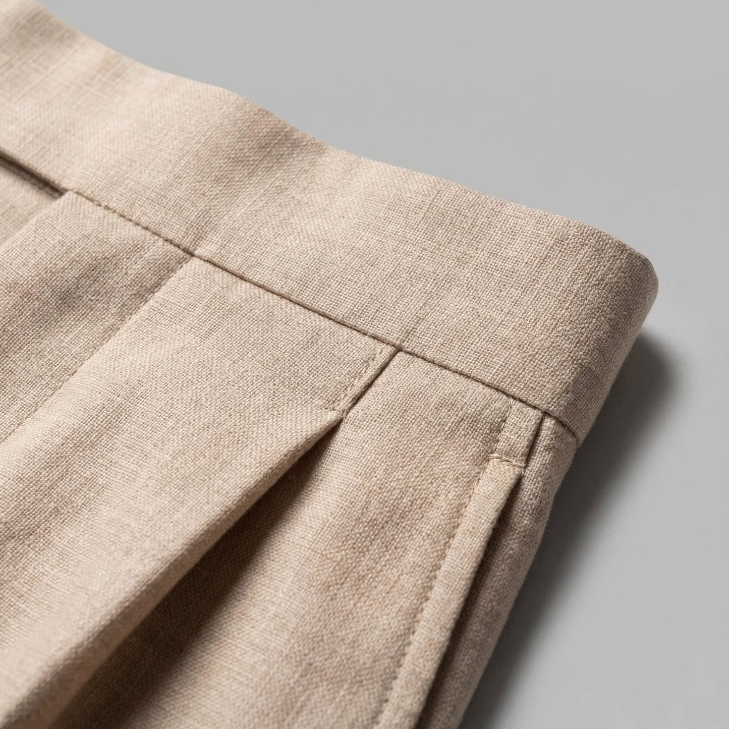Herren Bundfaltenhose mit hohem Bund knitterarm | Werner_7