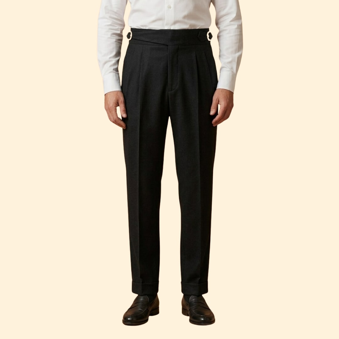 Herren Bundfaltenhose mit Umschlag | Hans_2