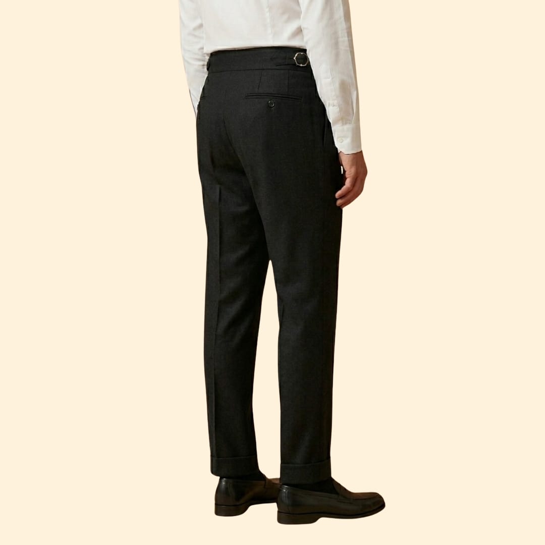 Herren Bundfaltenhose mit Umschlag | Hans
