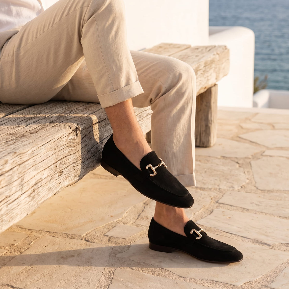 Herren Wildleder-Loafer mit Metalltrense | Herwig_5