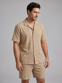 Herren Jacquardset mit Kubakragen | Anton