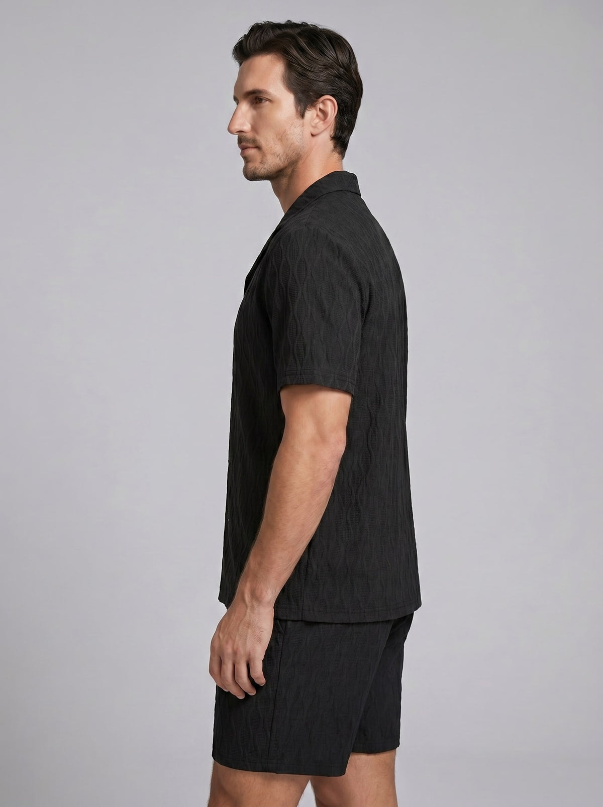 Herren Jacquardset mit Kubakragen | Anton_17