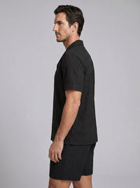 Herren Jacquardset mit Kubakragen | Anton
