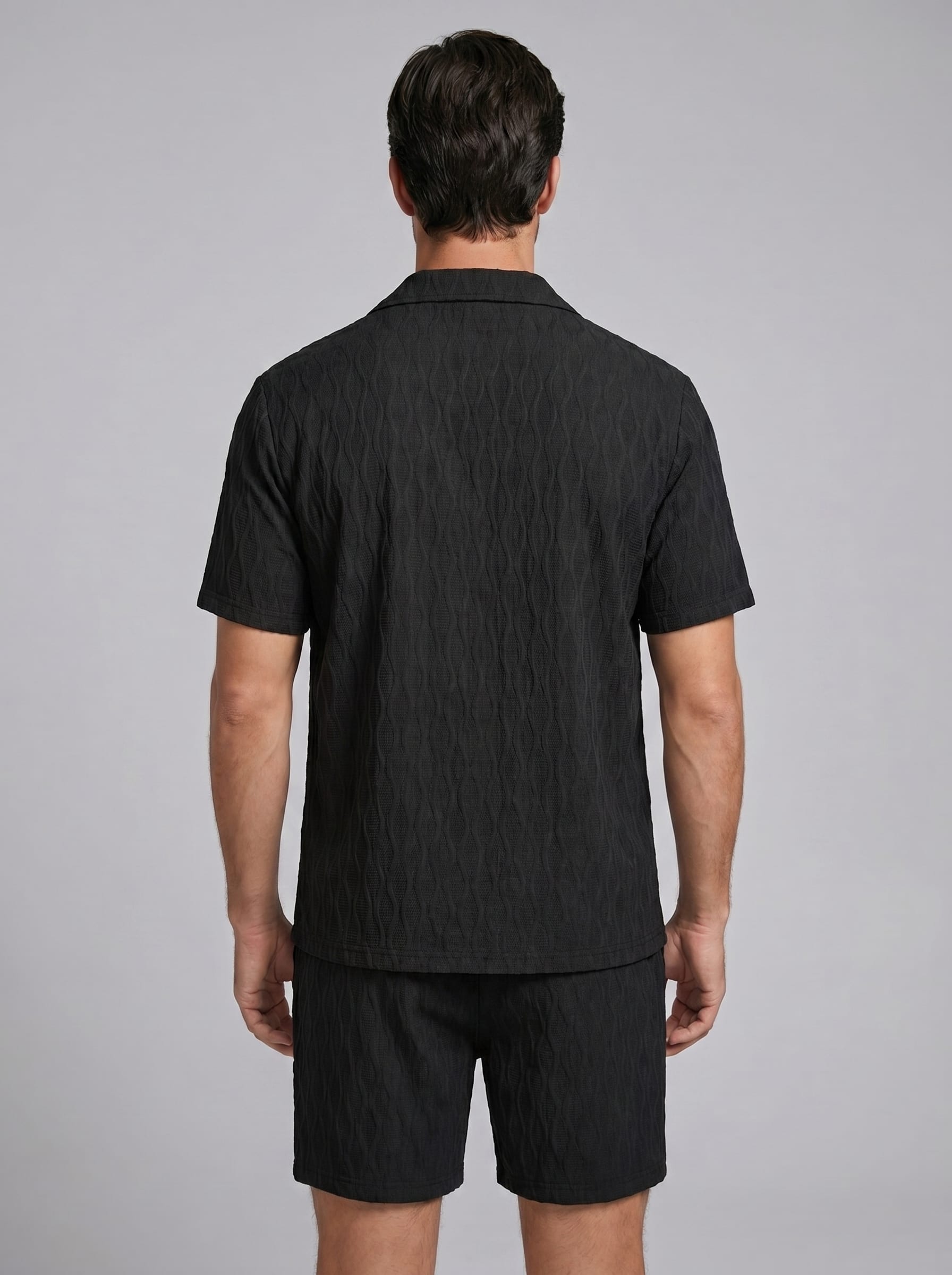 Herren Jacquardset mit Kubakragen | Anton