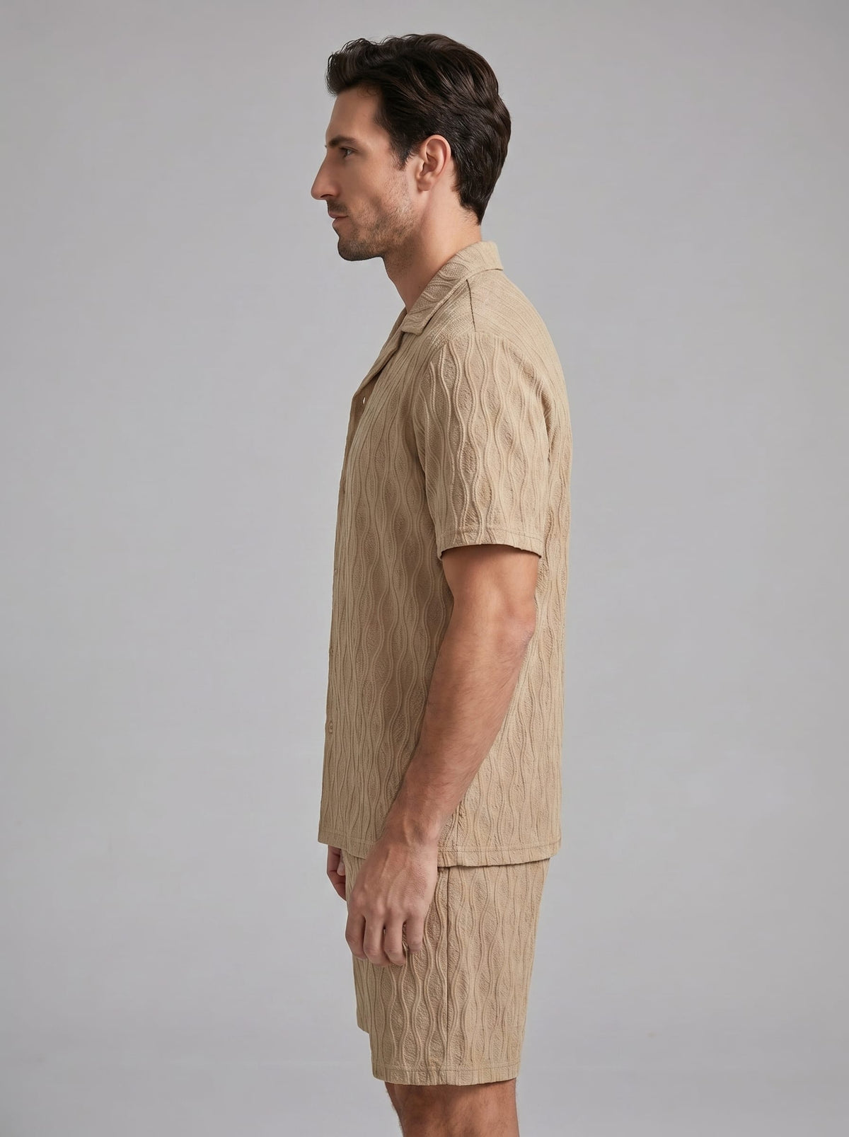 Herren Jacquardset mit Kubakragen | Anton