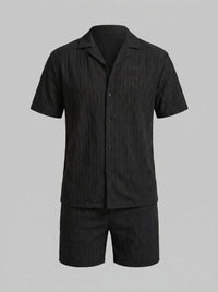 Herren Jacquardset mit Kubakragen | Anton