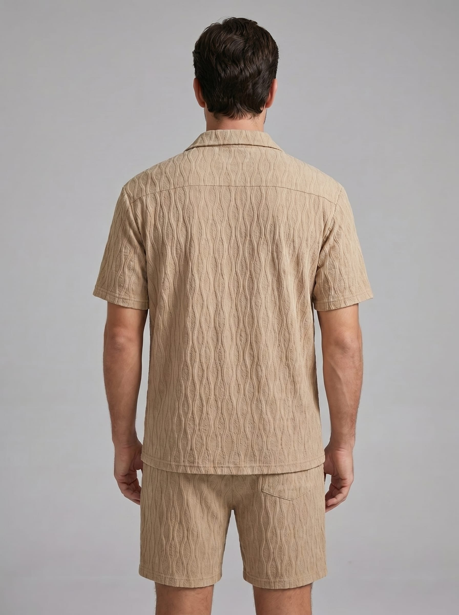 Herren Jacquardset mit Kubakragen | Anton