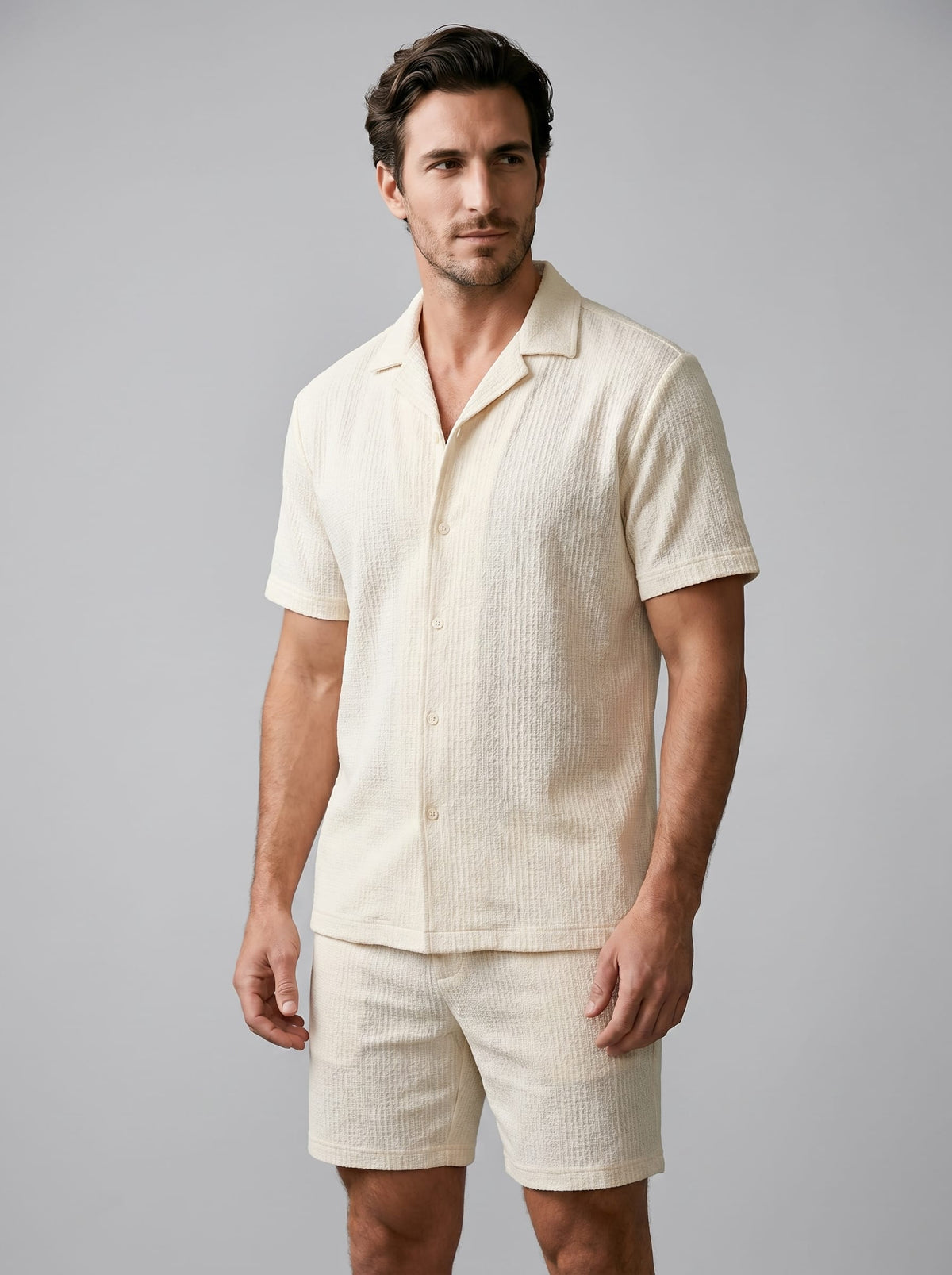Herren Jacquardset mit Kubakragen | Anton_6