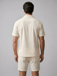 Herren Jacquardset mit Kubakragen | Anton