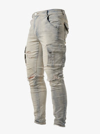 Herren Cargojeans Slim Fit mit Seitentaschen | Franz