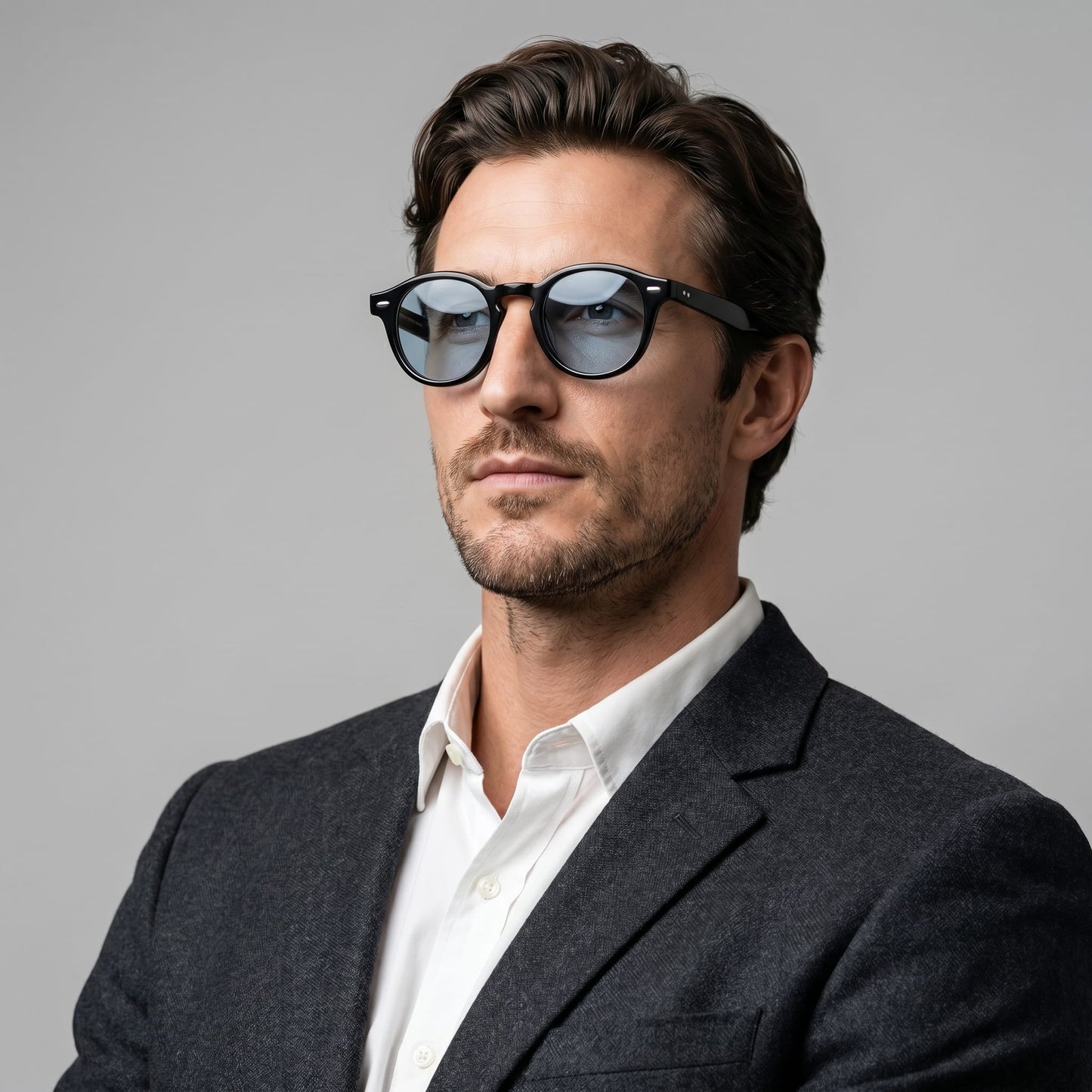 Herren Sonnenbrille rund mit Acetatfassung | Hans_2