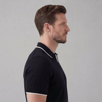 Herren Strickpolo mit Kontrastkanten | Heinfried