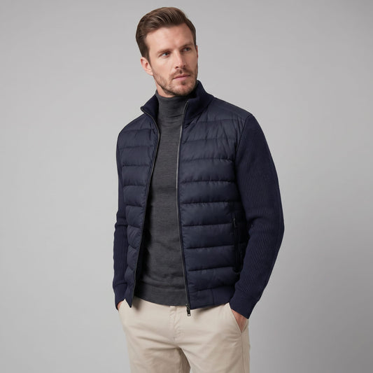 Herren Steppjacke mit Strickärmeln | Traugott_1