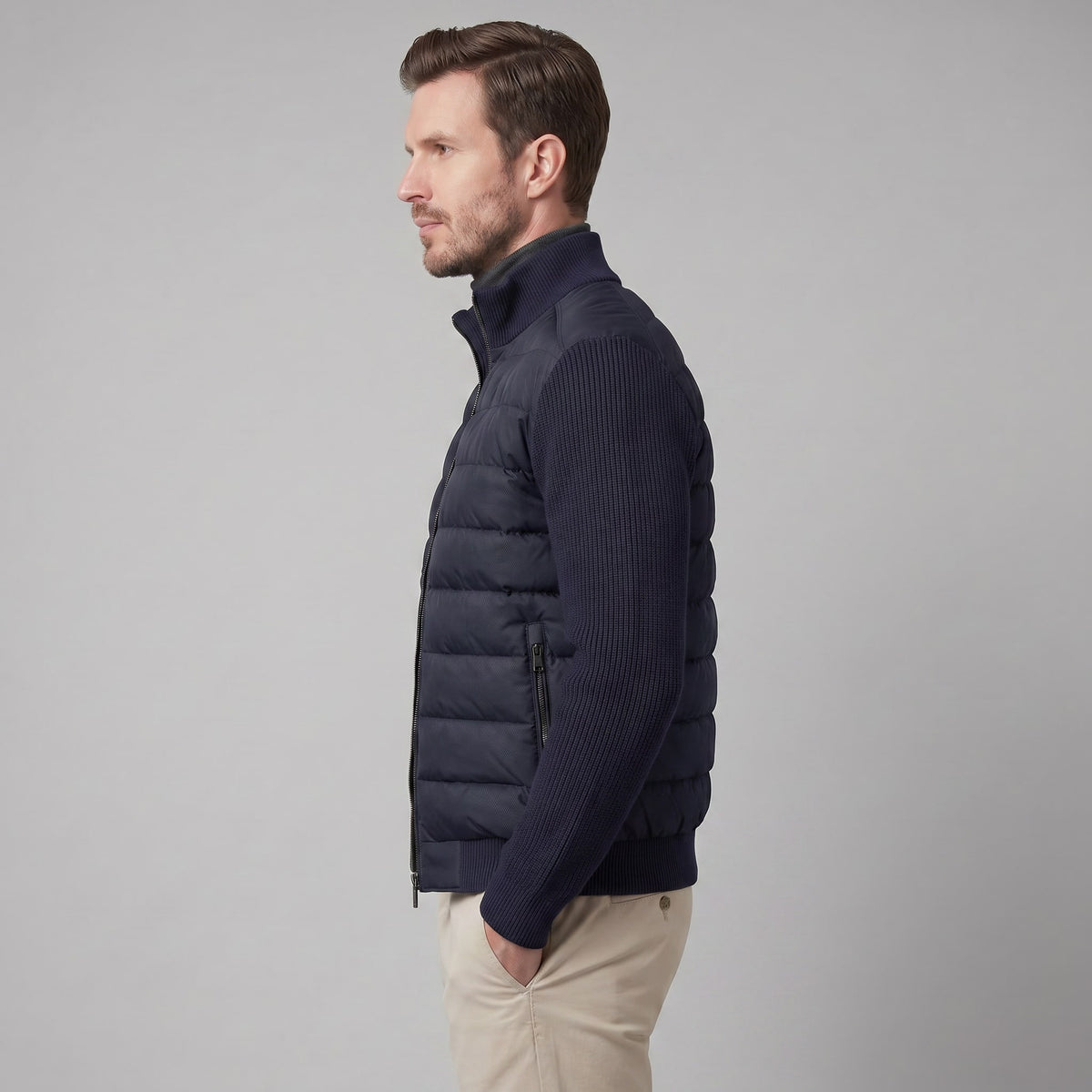 Herren Steppjacke mit Strickärmeln | Traugott