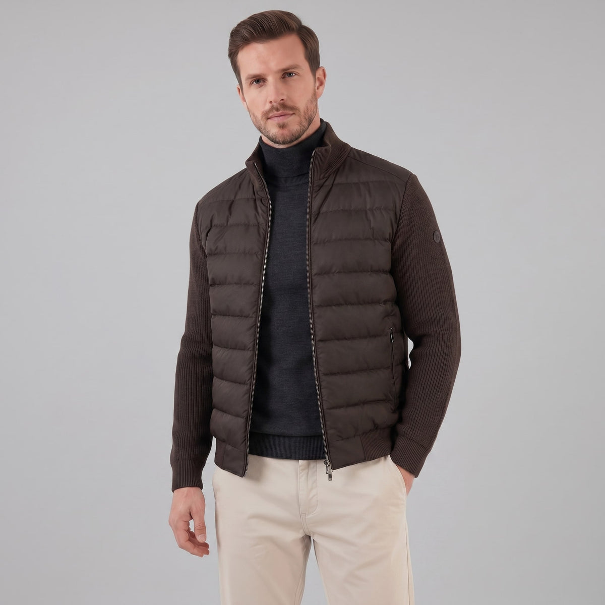 Herren Steppjacke mit Strickärmeln | Traugott
