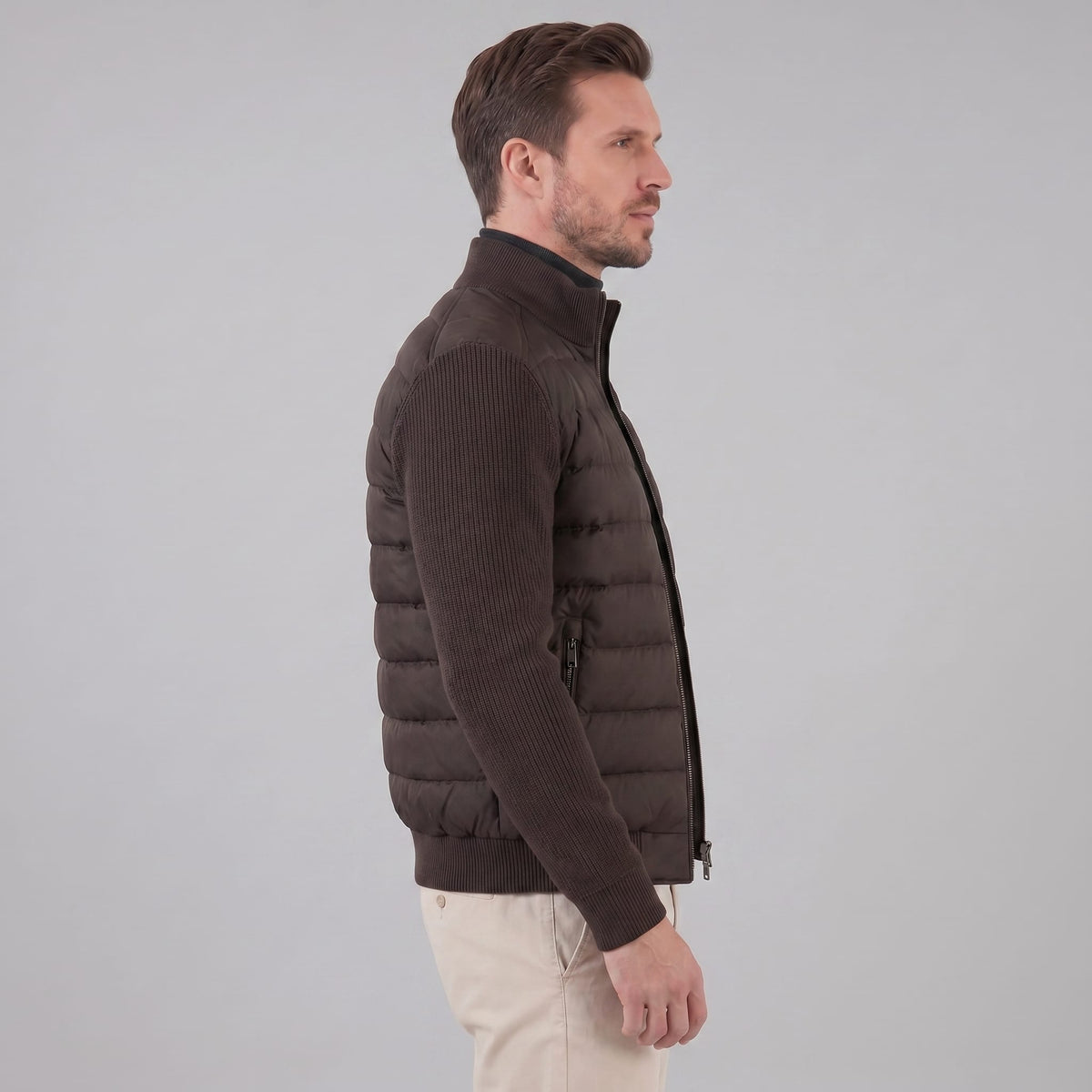 Herren Steppjacke mit Strickärmeln | Traugott