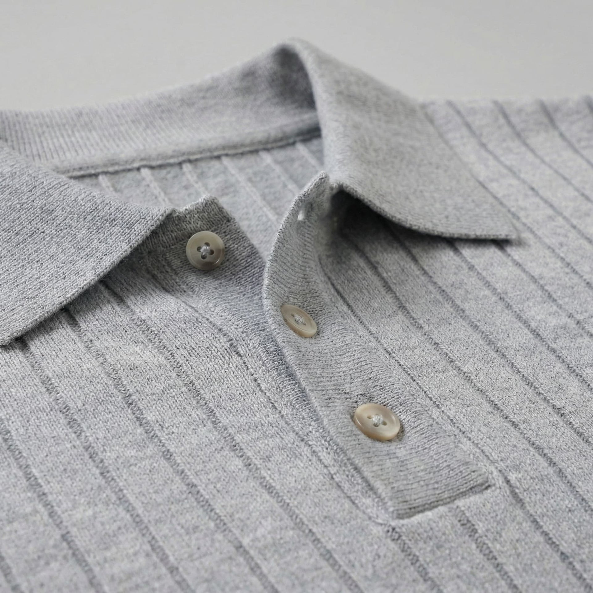 Herren Strickpolo mit Streifenstruktur | Folke