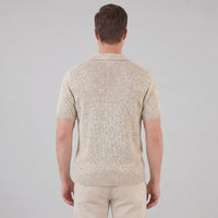 Herren Strickpoloshirt mit offenem Kragen | Silvan