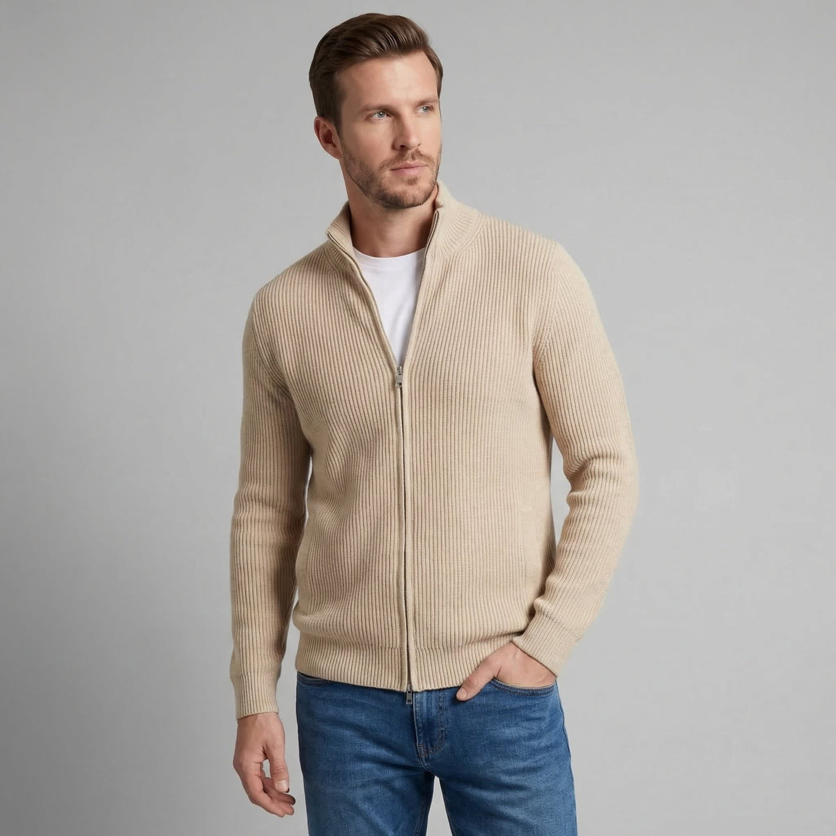 Herren Strickjacke mit Stehkragen | Siegfried_1
