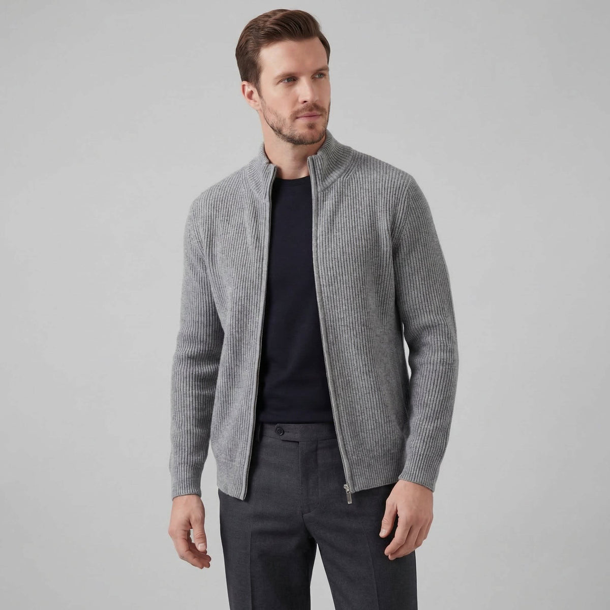 Herren Strickjacke mit Stehkragen | Siegfried_11
