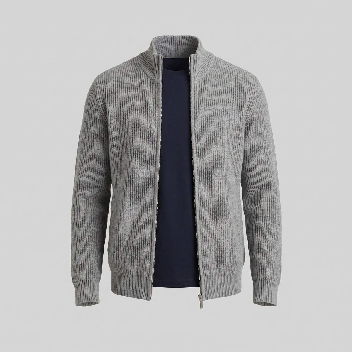 Herren Strickjacke mit Stehkragen | Siegfried