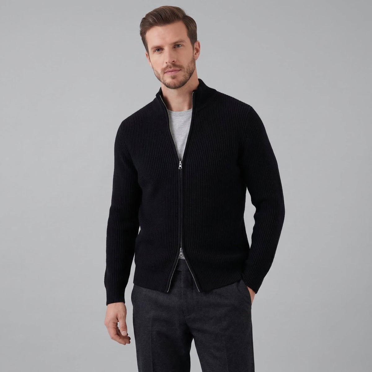 Herren Strickjacke mit Stehkragen | Siegfried_6