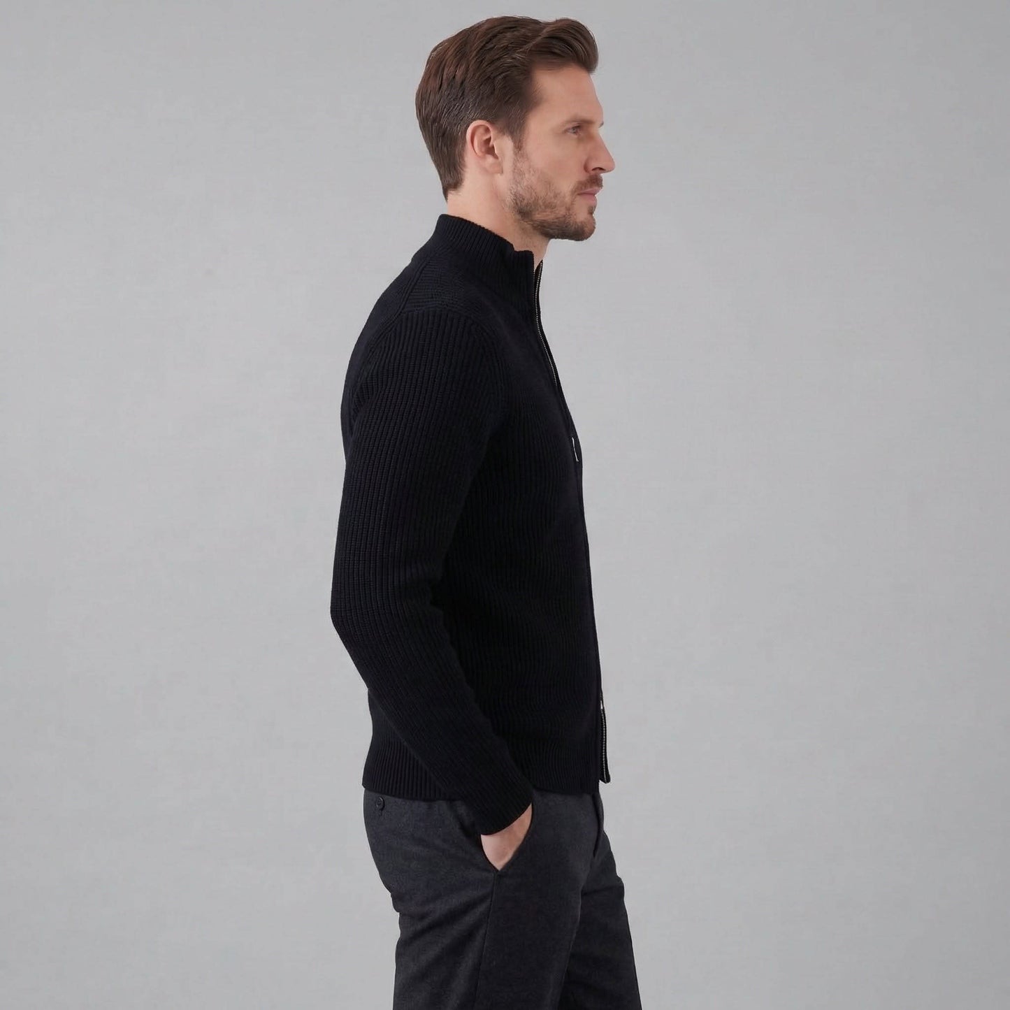 Herren Strickjacke mit Stehkragen | Siegfried_7