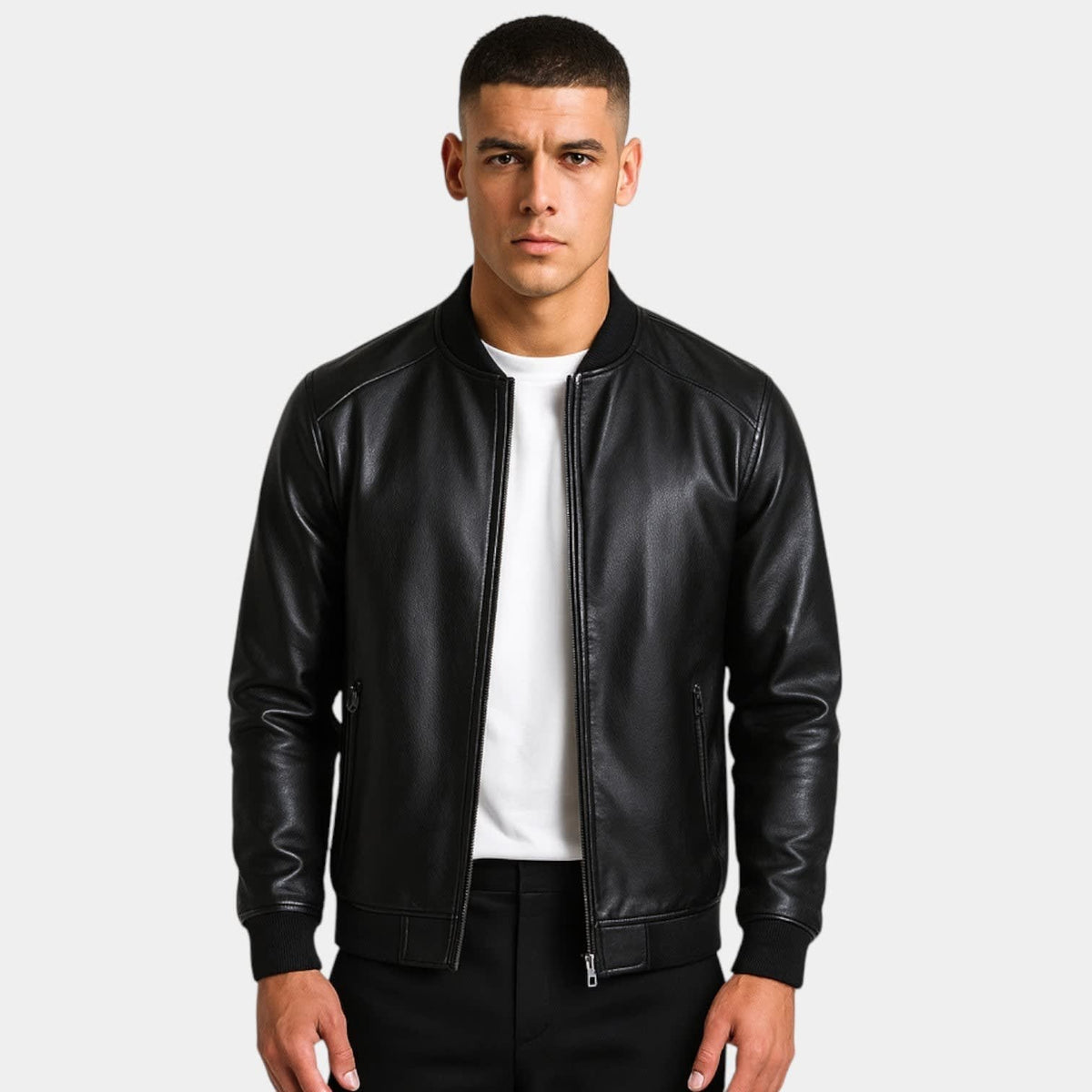 Herren Lederjacke im Bomber-Schnitt | Bjarne_3