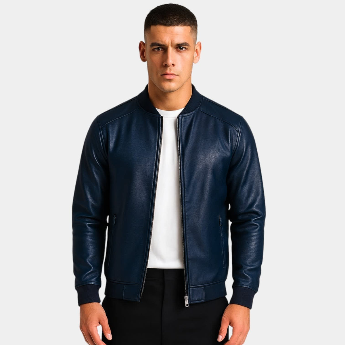 Herren Lederjacke im Bomber-Schnitt | Bjarne_5