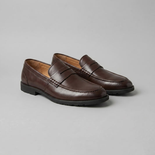 Herren Kunstleder-Loafer mit Profilsohle | Hinrich_1