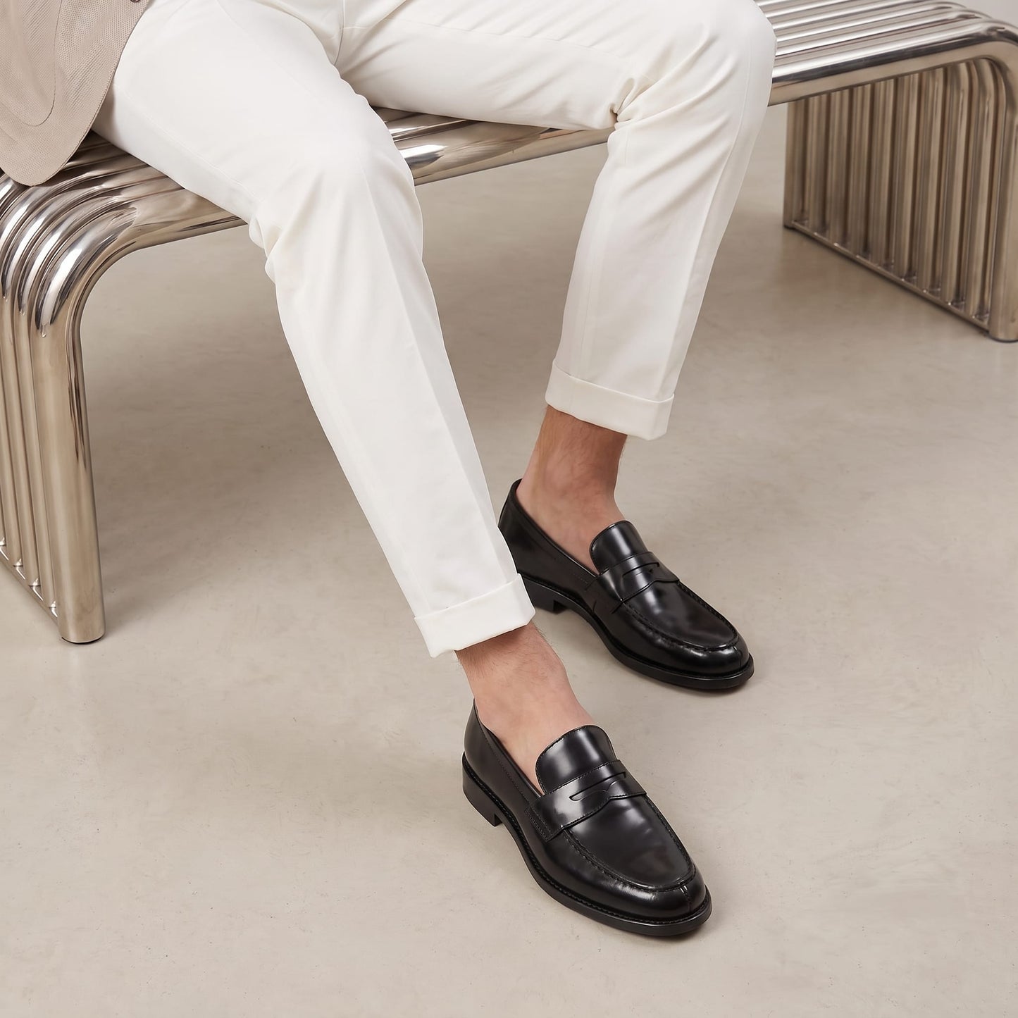 Herren Leder-Loafer mit Penny-Riemen | Bernward_1