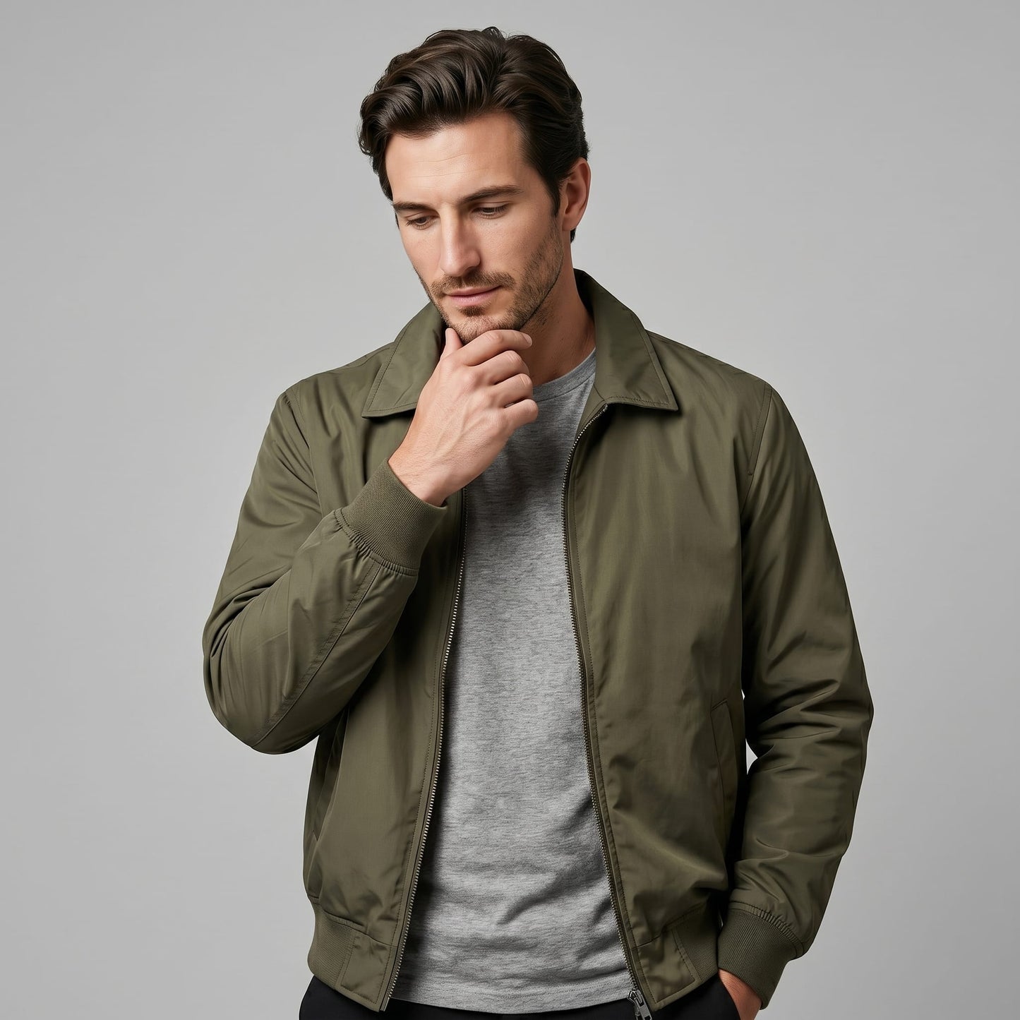Herren Harrington-Jacke mit Stehkragen | Enno_12
