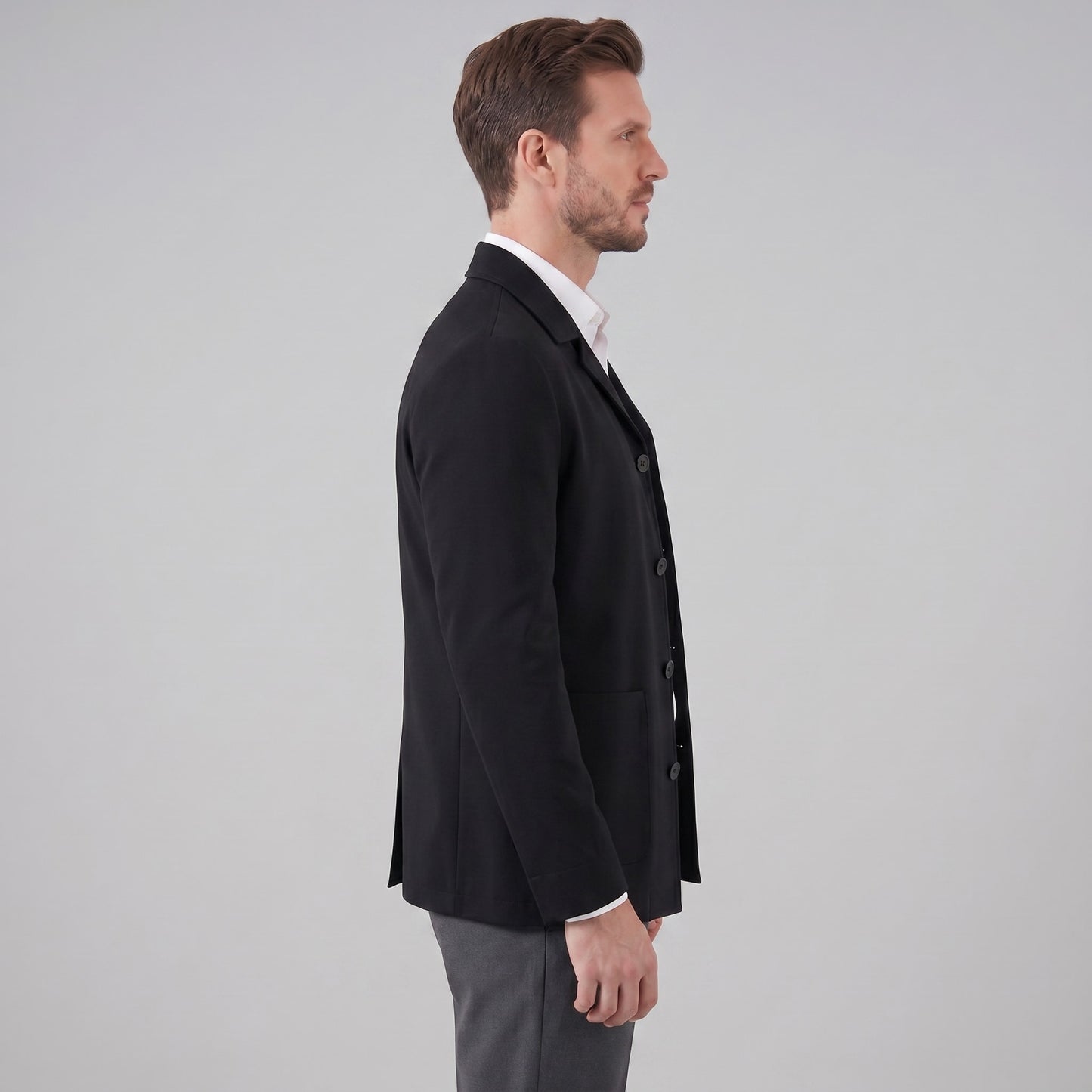 Herren Leinenjacke mit Reverskragen | Udo_2
