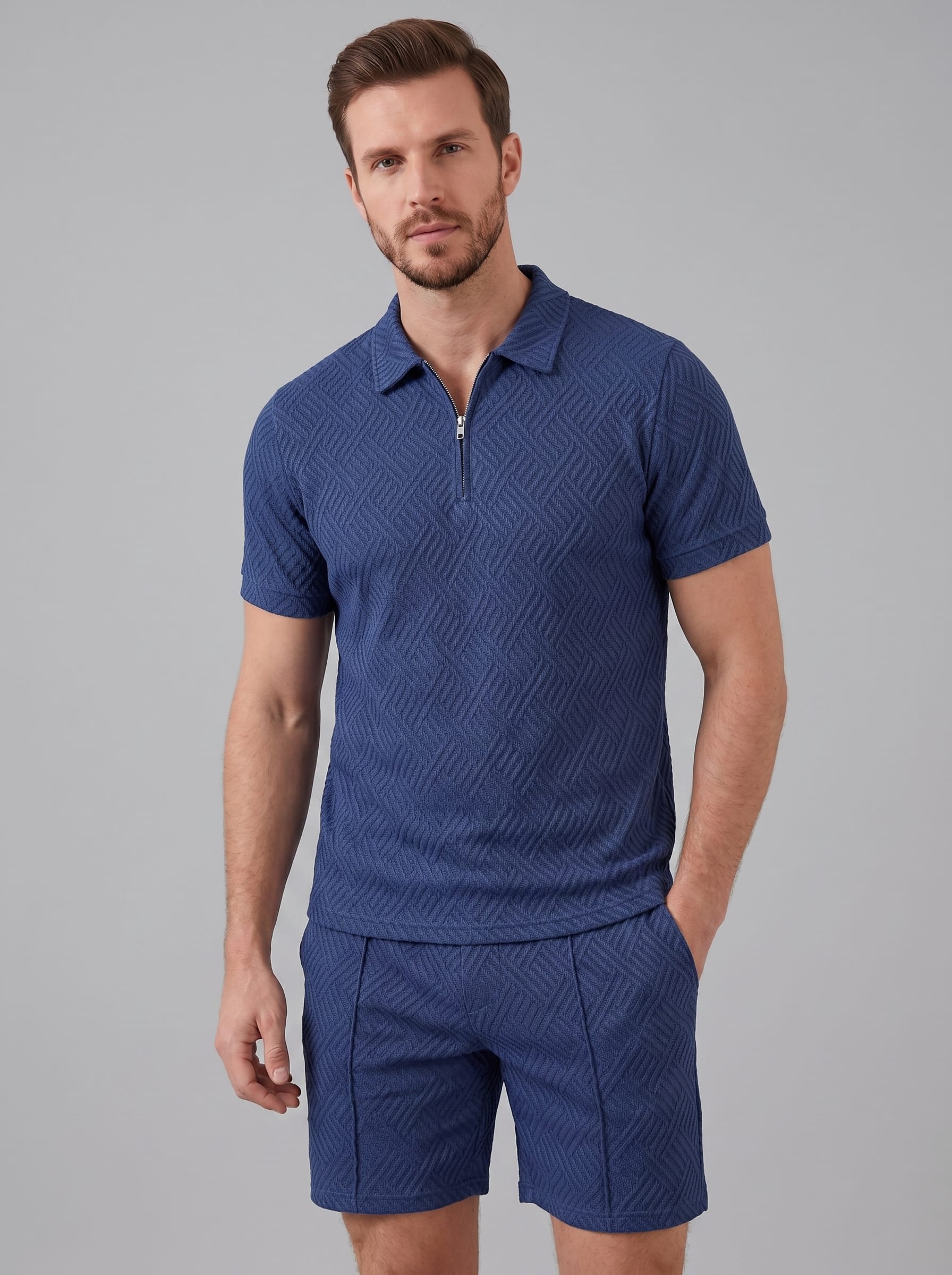 Herren Poloset mit Reißverschluss | Arnold