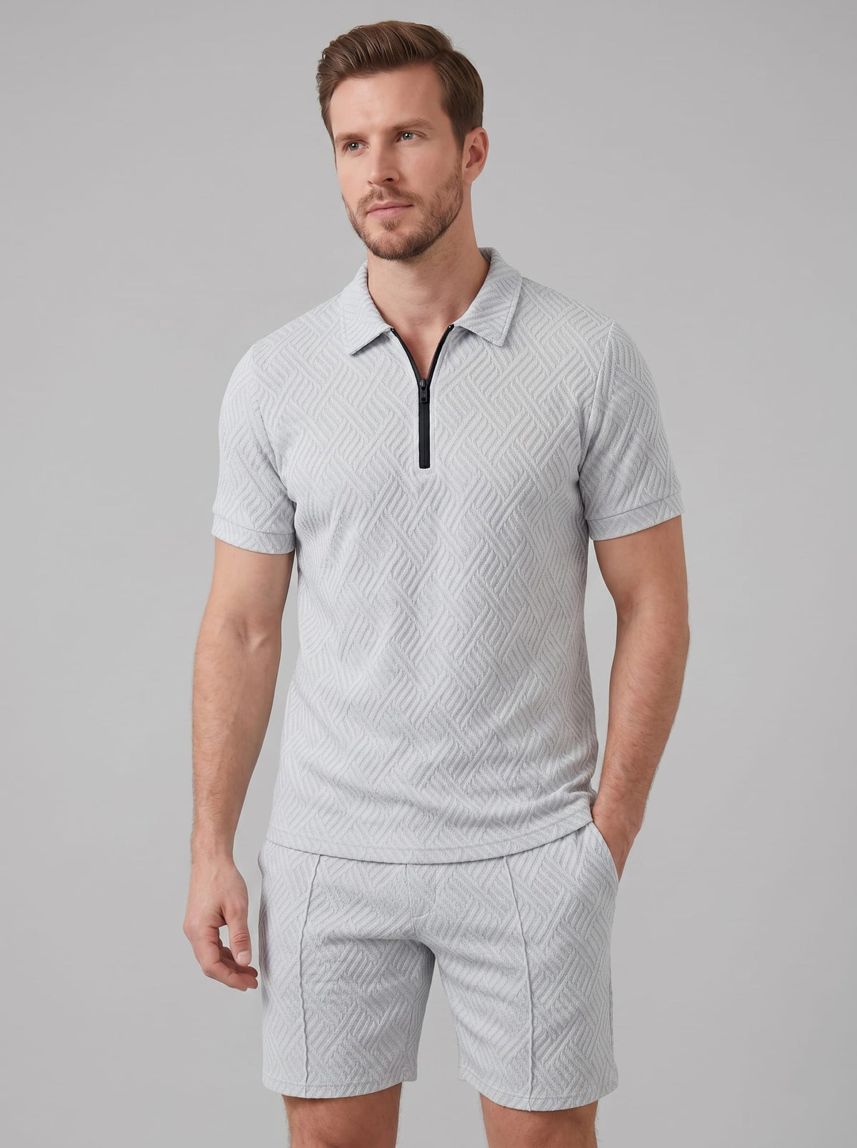 Herren Poloset mit Reißverschluss | Arnold