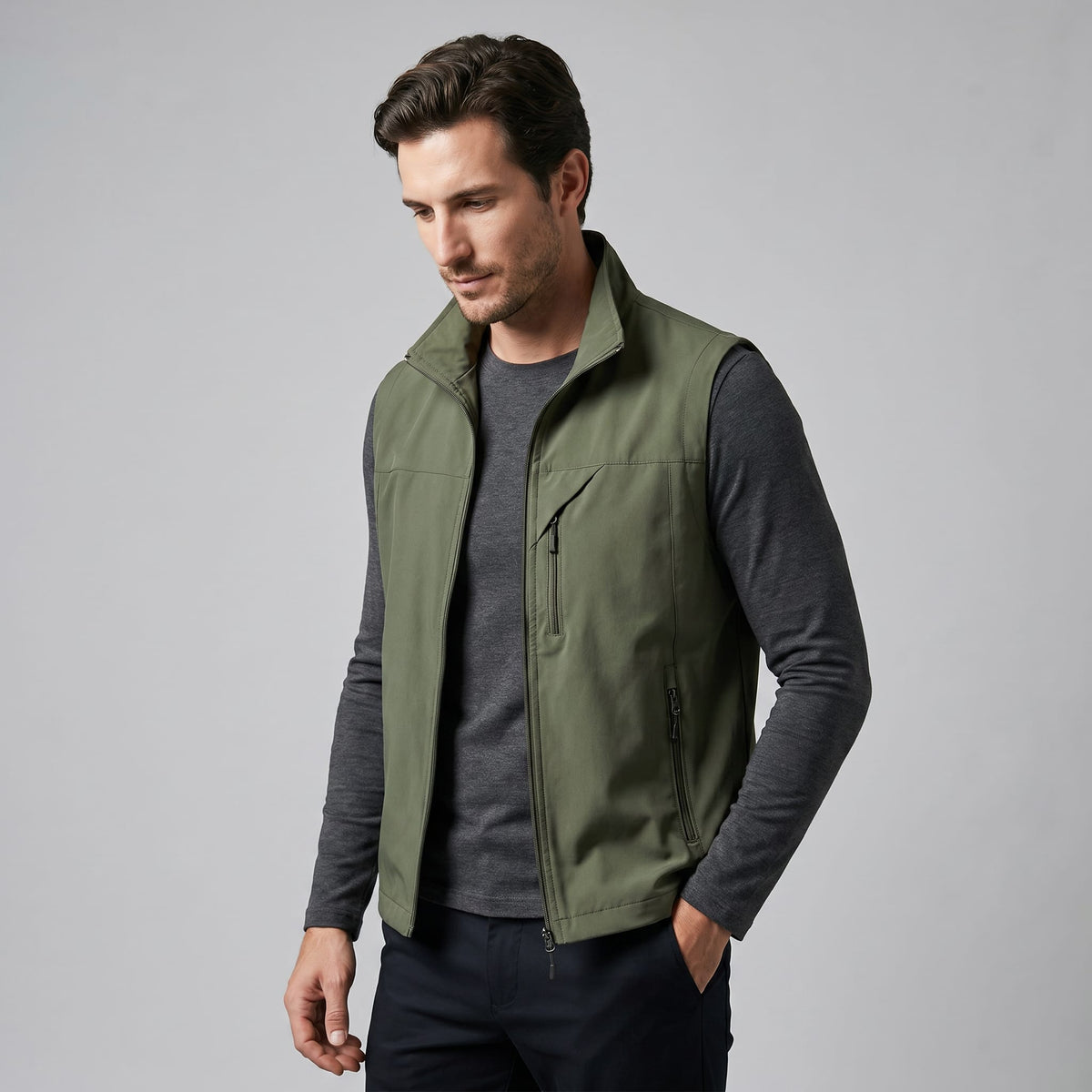 Herren Outdoorweste mit Stehkragen | Valentin_1