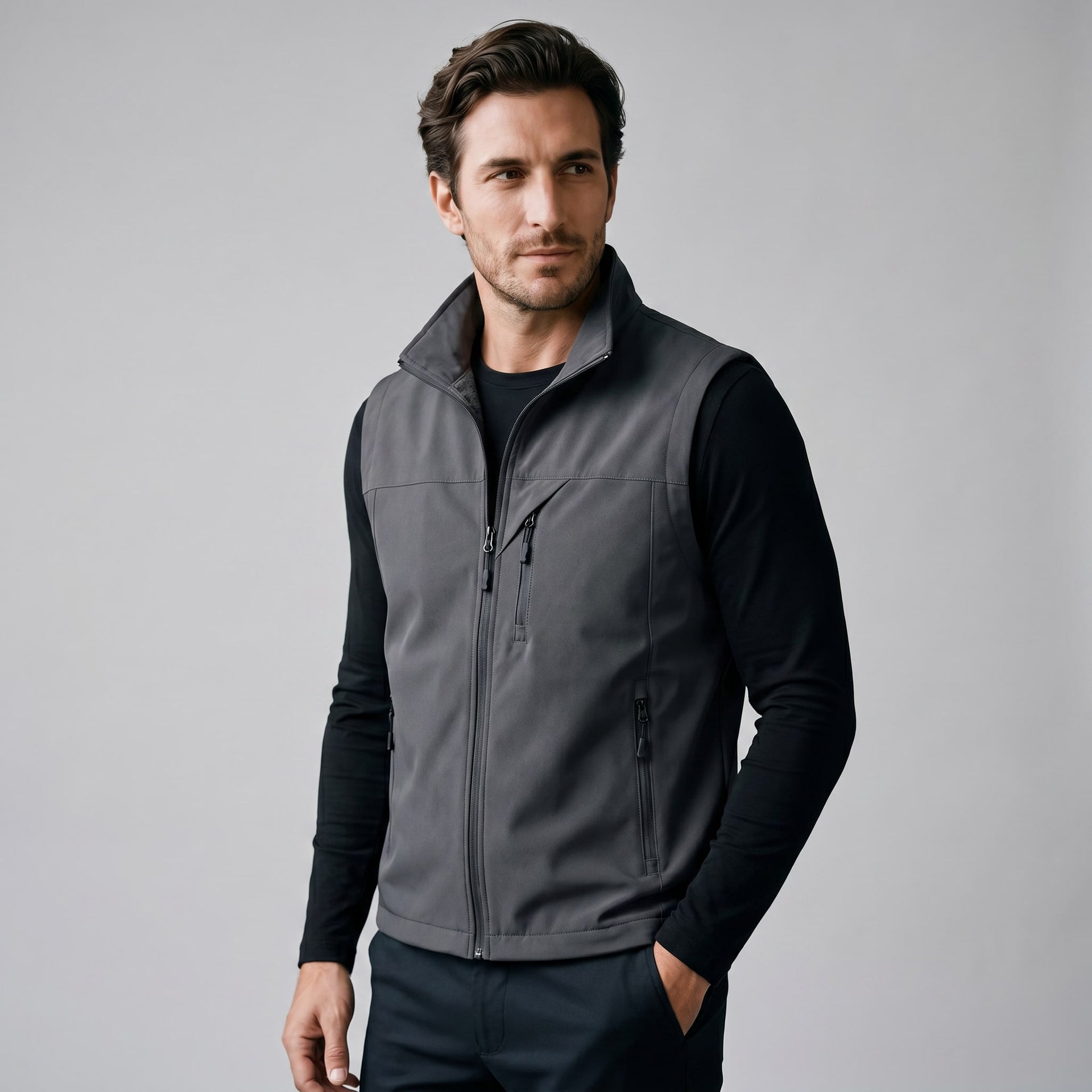 Herren Outdoorweste mit Stehkragen | Valentin